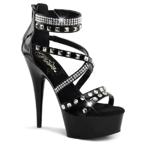 DELIGHT-682-5 6インチ(約15cm) ハイヒール　　ピンヒール ミュール厚底サンダル ...