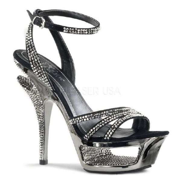 DELUXE-637 5.5インチ(約14cm) ハイヒール ミュール サンダル/Pleaserプリ...