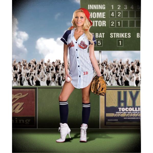 グランドスラム 野球コスチューム　ベースボール 4点セット コスプレ衣装 ドリームガール　(二次会、...