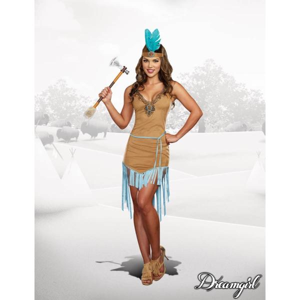 インディアンプリンセスコスチューム３点セット仮装コスチューム コスプレ /ドリームガール・仮装・ハロ...