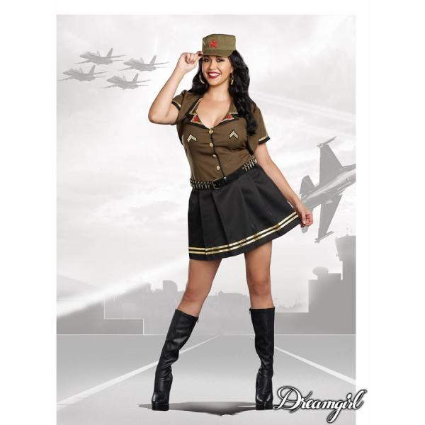 大きいサイズ アーミーガールコスチューム４点セット仮装コスチューム コスプレ /ドリームガール・仮装...