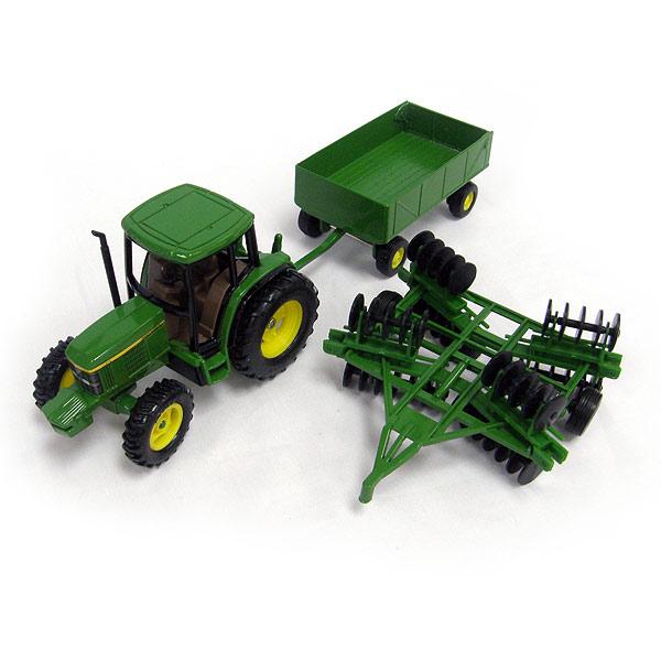 John Deere 6410 トラクター バージワゴン、ディスク付き / ERTL 1/32 農業...
