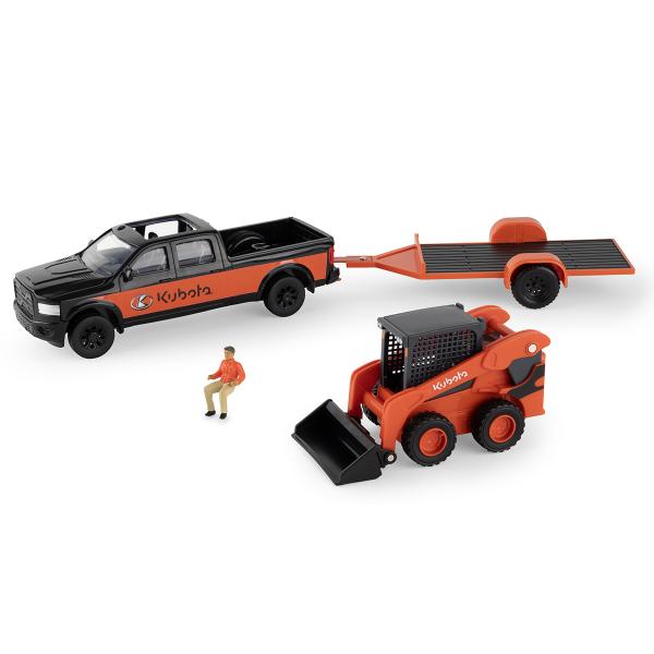 Kubota Skid Steer Loader and Truck with Trailer / ...