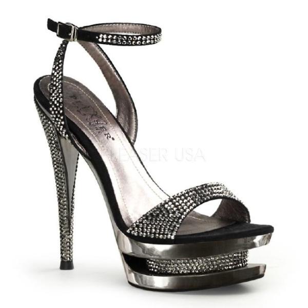 FASCINATE-631DM 6インチ(約15cm) ハイヒール ミュール サンダル ラインストー...