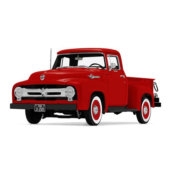 1956 Ford F-100 ピックアップ バーミリオンレッド トラック / First Gear...