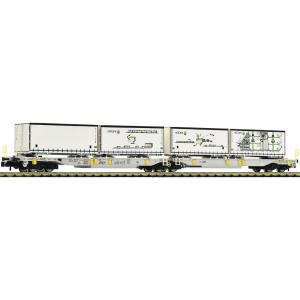 Nゲージ 貨車 Fleischmann AAE コンテナ二重積載車 Era VI 積載 4 Wech...