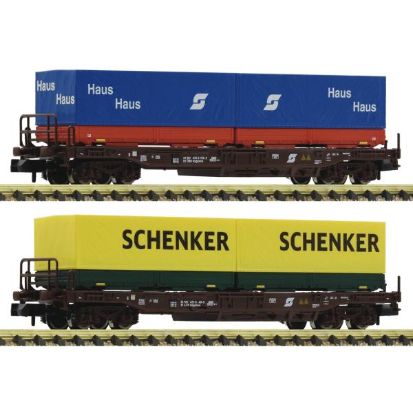 Nゲージ 鉄道模型 貨車 Fleischmann OeBB ポケット貨車 2両セット Era IV-...