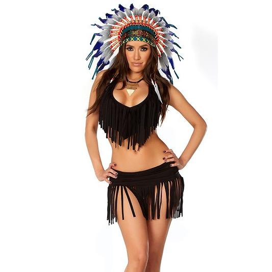 レインダンス　セクシーネイティブアメリカン　コスチューム　2点セット　コスプレ衣装　(二次会、結婚式...
