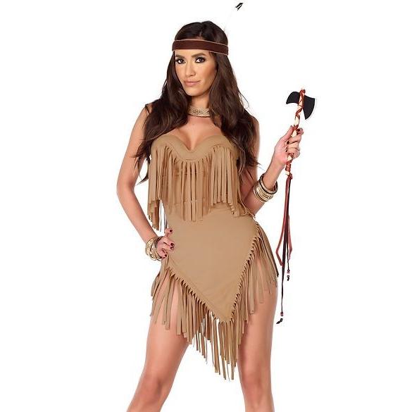 セクシーインディアンのコスチューム３点セット フォープレイ イベント仮装コスチューム コスプレ・ハロ...