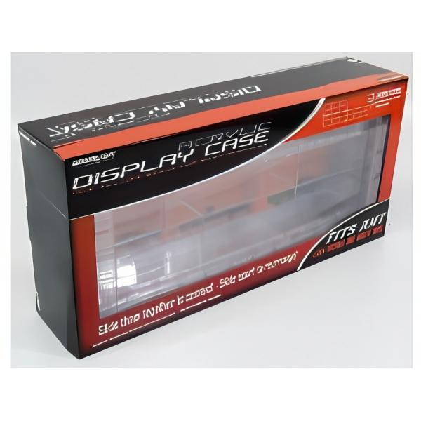プラスチック ディスプレイケース ボックス (外寸 L31.0 W5.8 H10.8 cm)/ Gr...