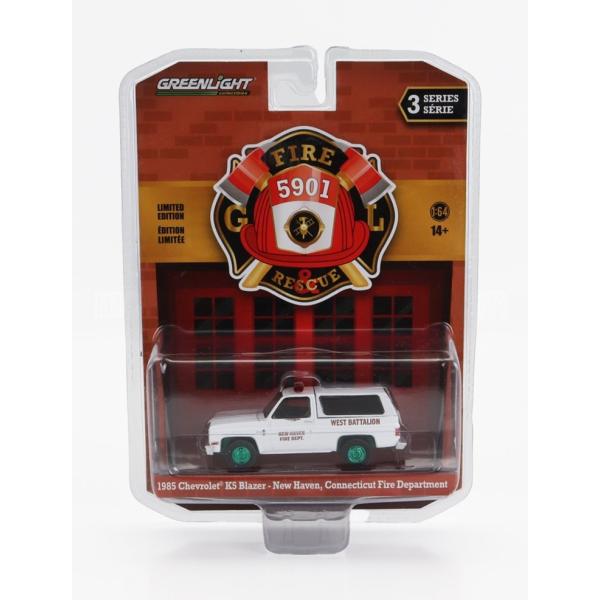 シボレー K5 ブレイザー コネチカット州消防署 1995 ホワイト / Greenlight 1/...