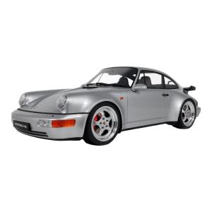 【予約】2026年発売予定 Porsche 911 964 3.6 ターボ クーペ 1993 シルバー ショーケース付 GT SPIRIT 1/8