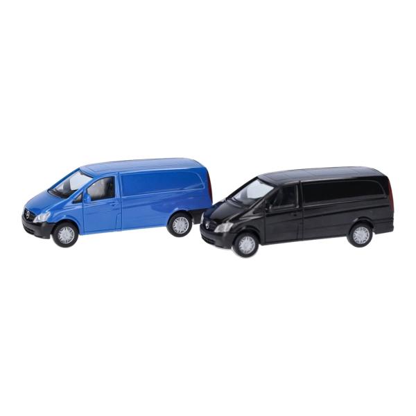 MiniKit Mercedes Benz Vito box 2 pcs blue black 01...
