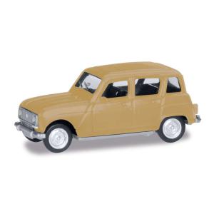 Renaultルノー R4 ベージュ 模型 ダイキャスト モデル / Herpa 1/87 ミニカー...