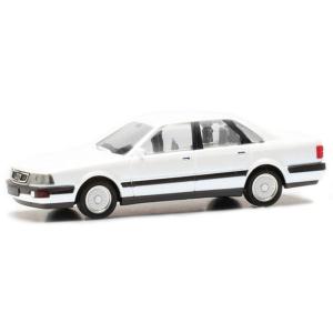 Audiアウディ V8 BBSリム ホワイト セダン 模型 ダイキャスト モデル / Herpa 1...