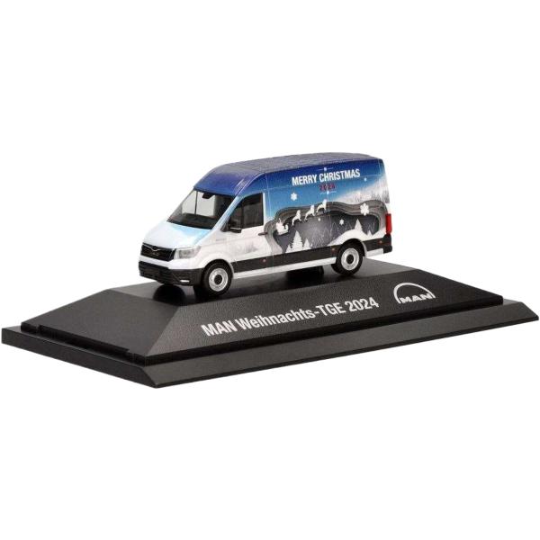 MAN クリスマス 2024 MAN TGE 3.180 / Herpa 1/87 建設機械模型 工...