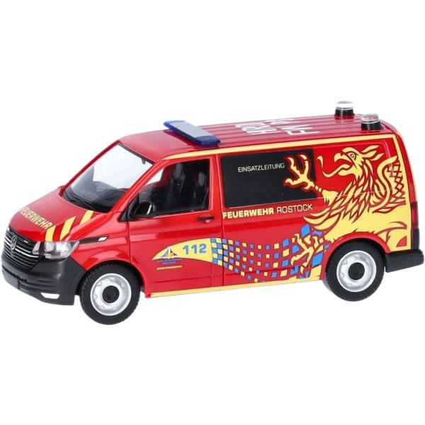 フォルクスワーゲン T6.1 バス ロストック消防隊モデル / Herpa 1/87 建設機械模型 ...