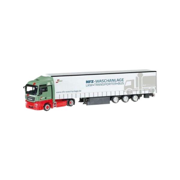 Herpa 1/87 MAN TGX XLX Euro 6c カーテンキャンバスセミトレーラー 30...