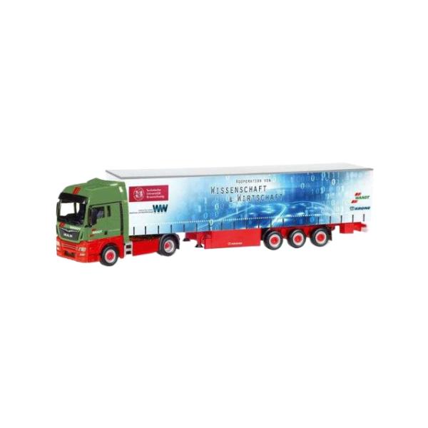 Herpa 1/87 MAN TGX XXL カーテンキャンバスセミトレーラー 307925