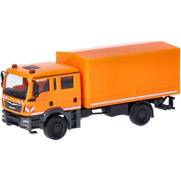 MAN TGM MzKW 多目的トラック オレンジ トラック / Herpa 1/87 建設機械模型...