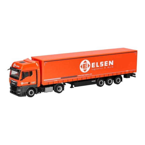 Elsen MAN TGX GX カーテンサイドセミトレーラー / Herpa 1/87 ミニカー ...