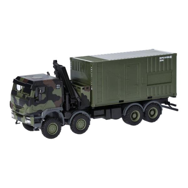 ドイツ連邦軍 イベコ Trakker 8x8 クレーン付 20ftコンテナトラック / Herpa ...