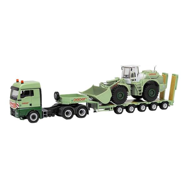 Geiger MAN TGX XLX Euro 6 ローローダー Liebherr ホイールローダー...