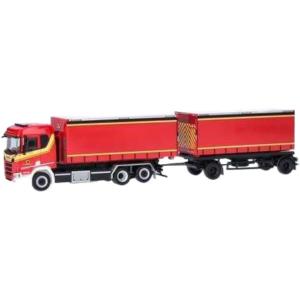 消防署ドルトムント Scania ロールオフトレーラー / Herpa 1/87 建設機械模型 工事...