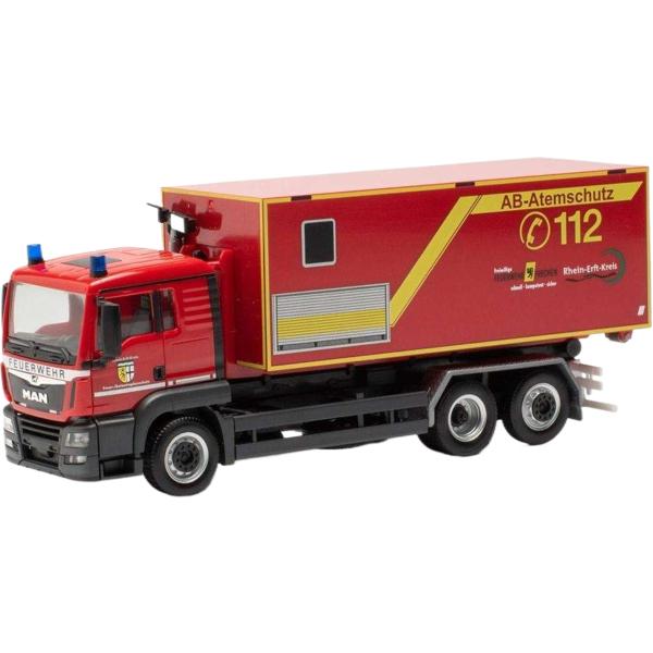 消防 Frechen MAN TGS スワップボディトラック / Herpa 1/87 建設機械模型...