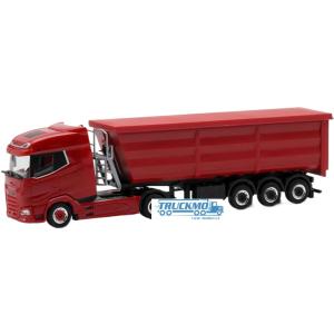 DAF XG+ Kempf Stahl ダンプセミトレーラー / Herpa 1/87 建設機械模型...