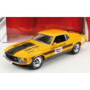 FORD USA - MUSTANG MACH-1 428 CID COUPE 1970 OFFICIAL PACE CAR MICHIGAN SPEEDWAY INTERNATIONAL - ORANGE BLACK /HIGHWAY61 1/18 ミニカー｜basque