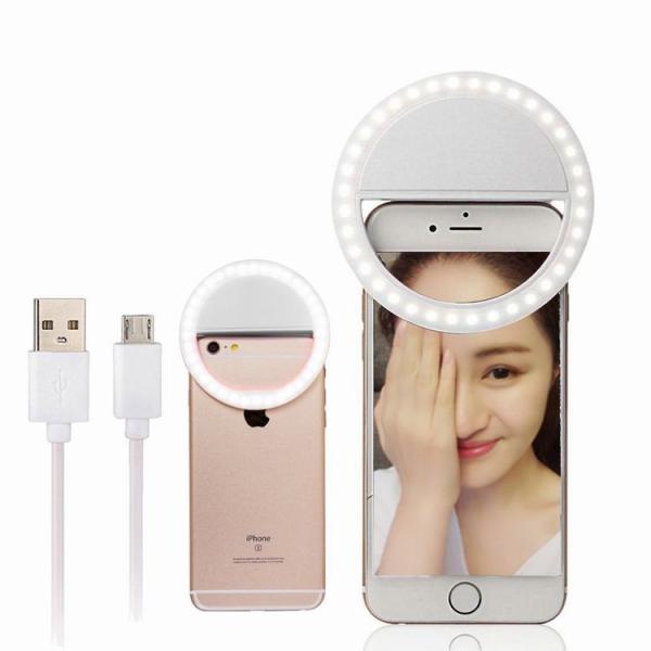 自撮り LED ライト クリップ 夜間撮影 綺麗に撮れる iPhone android スマホ ip...
