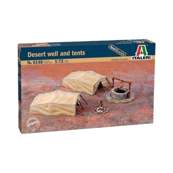 Wuestenzeltplatz Brunnen und Zelte キャンプ場 ジオラマ / IT...