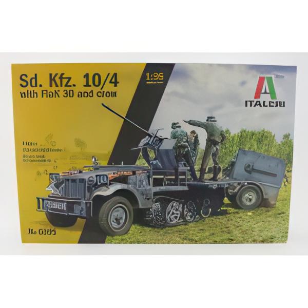 トラック SD.KFZ. 10/4 フラック30付 乗員付 軍用 1945/ITALERI 1/35...