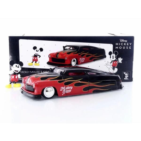 マーキュリー エイト 1951 ミッキーマウス フィギュア付き ブラック/レッド / Jada To...