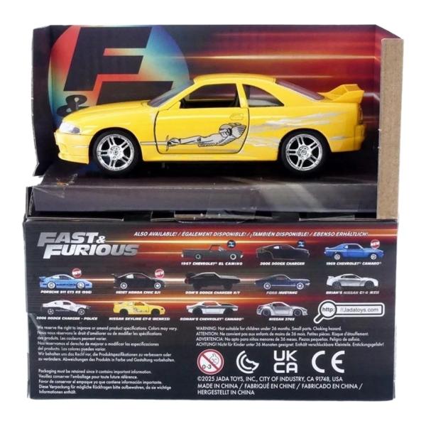 日産 スカイライン GT-R (R33) 1995 イエロー ワイルドスピード / Jada Toy...