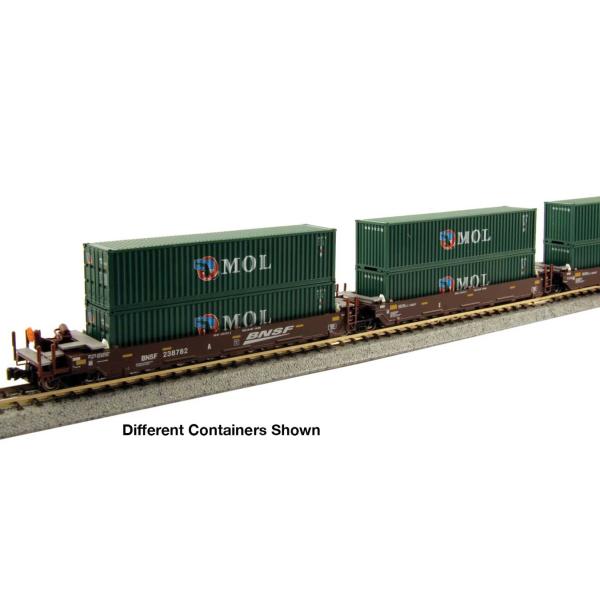 BNSF Gunderson Maxi-I 5連貨車 40ftコンテナ付 #238403 ボックスカ...