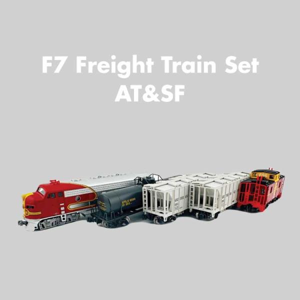 サンタフェ鉄道 F7 ウォーボンネット ディーゼル貨物列車セット サウンドDCC付 タンク車・ホッパ...