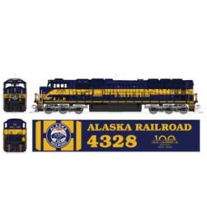 アラスカ鉄道 EMD SD70MAC ディーゼル機関車 ノーズヘッドライト付 #4328 100周年...