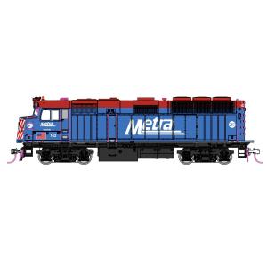 シカゴ・メトラ EMD F40PH 通勤形 ディーゼル機関車 DCC #142 ブルー/レッド/ホワ...