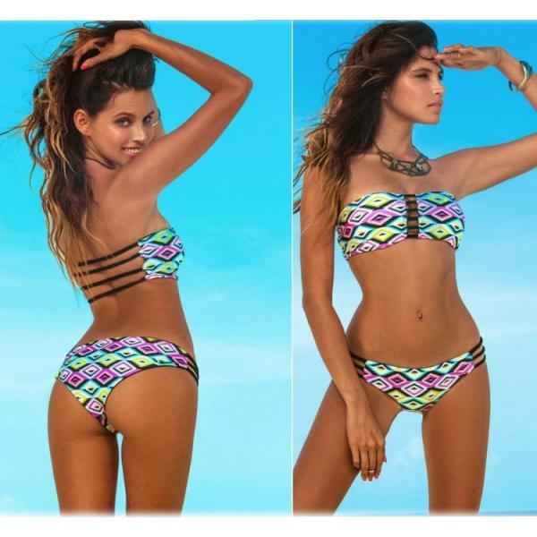 バンドゥビキニ　GRADARA  セクシー ハンドメイド水着上下セットリバーシブル レディース　イン...