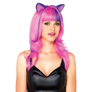 2659クラブウェアアクセサリー　猫耳付コズミックウェービーウィッグ /LEG AVENUEレッグア...