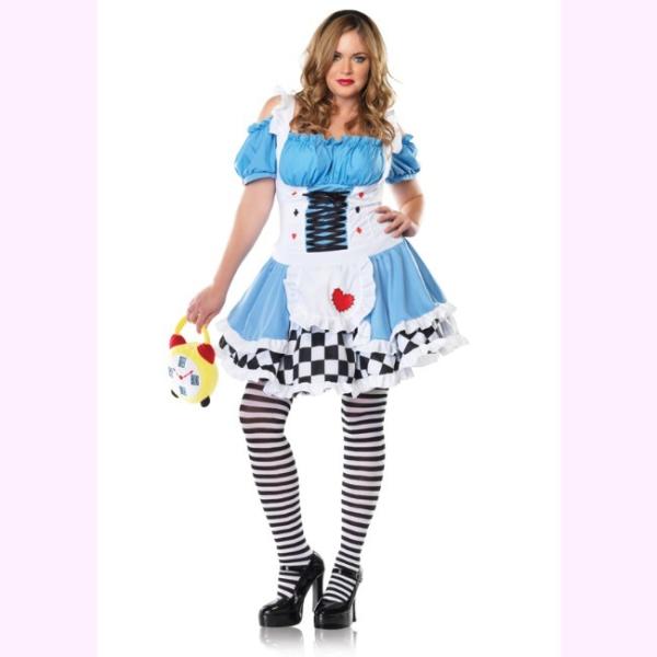 大きいサイズ 83354Xアリス・イン・ワンダーランド 女子に大人気アリスモチーフコスチューム 2ピ...