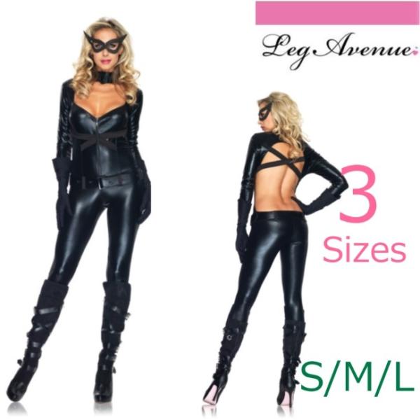 85015ウェットルック キャットウーマンコスチューム4ピースセット セクシーコスチューム コスプレ...