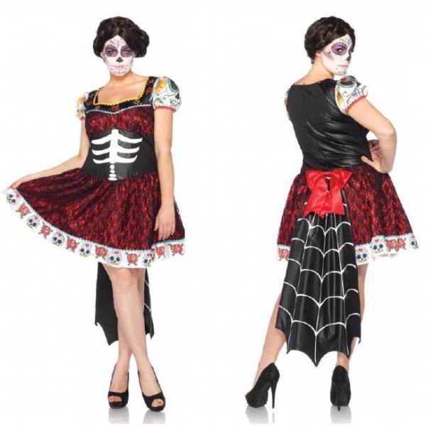 85136X 悪魔より怖い ?死者のレディースコスチューム　2ピースセット   大きいサイズ  /L...
