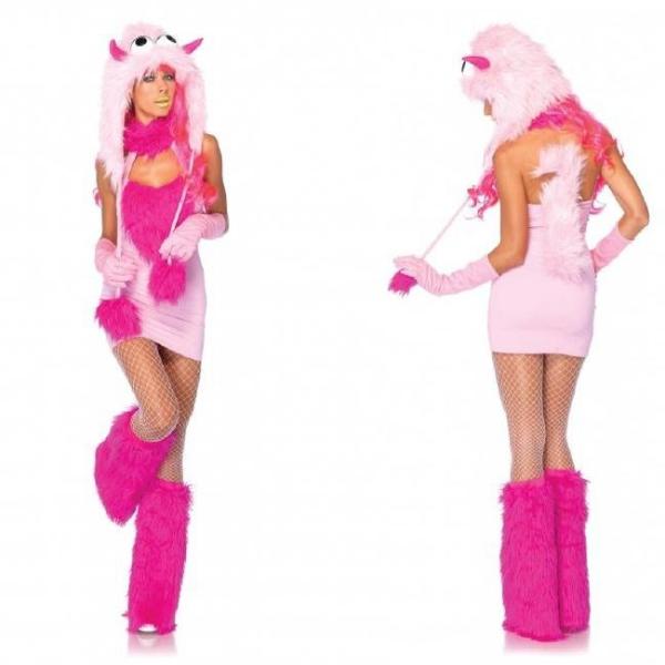 85152ピンクのふわふわモンスター　2ピースセット /LEG AVENUEレッグアベニュー コスチ...