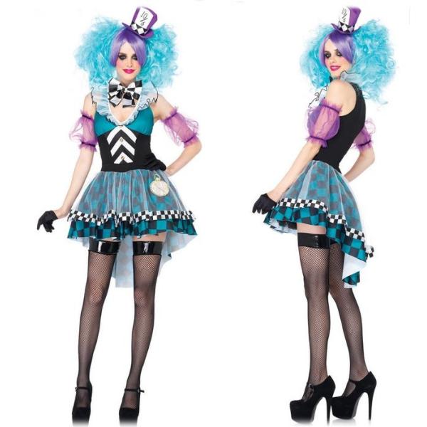 85227不思議の国のクレイジー帽子屋コスチューム 4点セット 大人用 コスプレ衣装　/LEG AV...