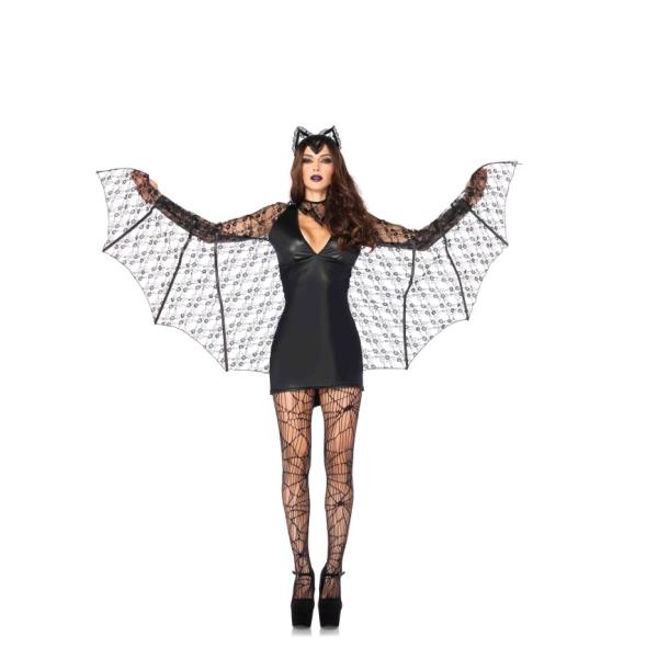 85241ムーンライトバットコスチューム 3点セット 大人用 コスプレ衣装　/LEG AVENUEレ...