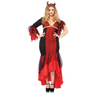 85289X 大きいサイズ セクシーデビルコスチューム 2点セット プラスサイズ　大人用 コスプレ衣...