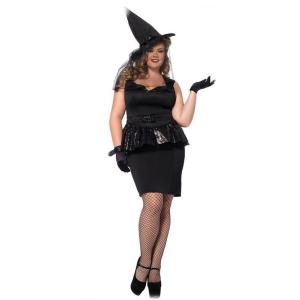 85343X 大きいサイズ ヴィンテージウィッチコスチューム 3点セット プラスサイズ　大人用 コス...